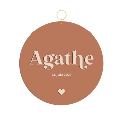 Carte naissance terracotta, annonce prénom bébé