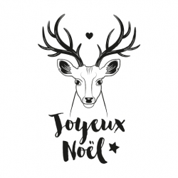 Tampon encreur Joyeux Noël renne