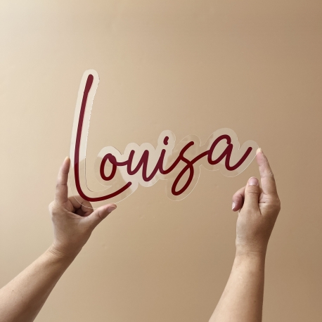 Décoration murale chambre enfant, prénom style néon