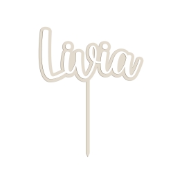 Cake topper prénom en plexiglas à personnaliser