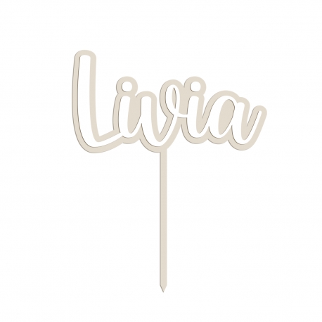 Cake topper prénom en plexiglas à personnaliser