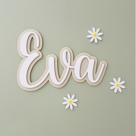 Décoration prénom enfant, couleur personnalisée