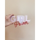 Décoration murale rose et rouge, Girl Power