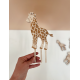 Cake topper en bois forme girafe thème safari