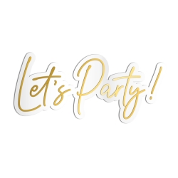 Enseigne style néon mariage ou anniversaire Let's Party !