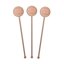 Cadeau d'invités original baptême, touillettes personnalisées