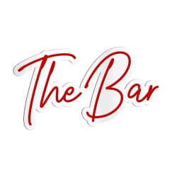 Enseigne style néon The Bar pour mariage