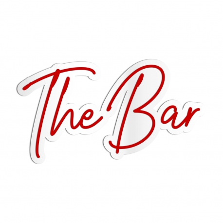 Enseigne style néon The Bar pour mariage