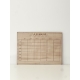 Planning en bois décoratif, semainier mural pour famille, 6 colonnes