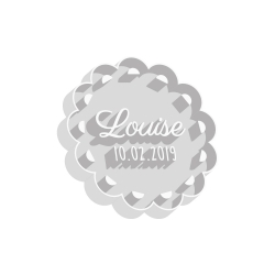 Presse à gâteaux baptême anniversaire enfant dentelle personnalisée