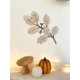 Décoration murale d'automne, branche de chêne en bois