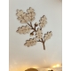 Décoration murale d'automne, branche de chêne en bois