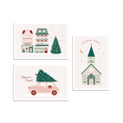 Cartes de voeux mini monde de Noël