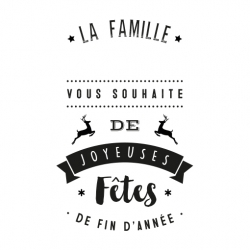 Tampon Noël joyeuses fêtes famille personnalisable