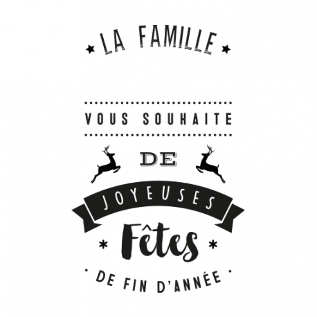 Tampon No&euml;l joyeuses f&ecirc;tes famille personnalisable