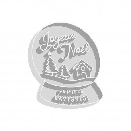 Emporte-pièce de Noël pour famille, boule à neige