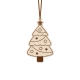 Suspension en bois sapin de Noël