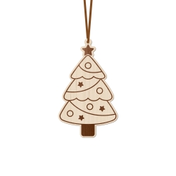 Suspension en bois sapin de Noël