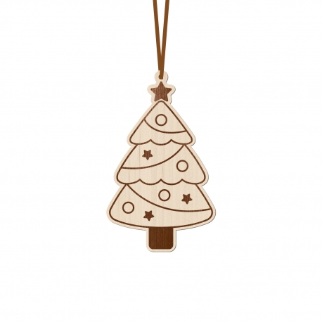 Suspension en bois sapin de Noël