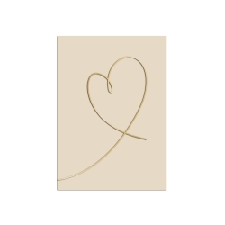 Affiche en plexiglas coeur one line