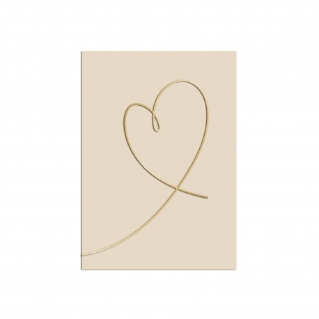 Décoration murale plexiglas coeur one line