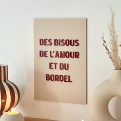 Affiche en plexiglas Des bisous de l'amour et du bordel