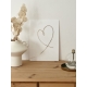 Affiche en plexiglas blanc coeur one line