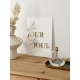 Affiche plexiglas blanc et miroir champagne Au jour le jour