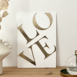 Affiche en plexiglas L O V E