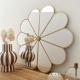Grand miroir fleur, décoration murale originale et vintage