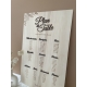 Plan de table mariage à personnaliser, panneau bois