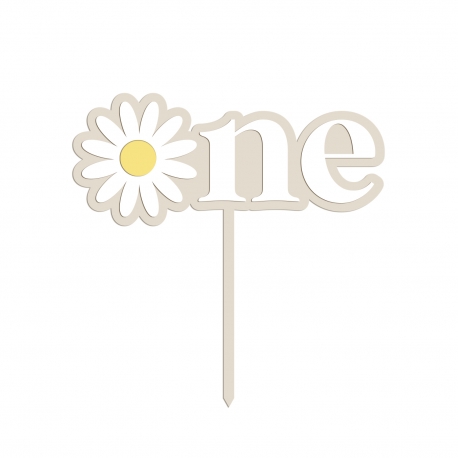 Cake topper Marguerite âge, premier anniversaire