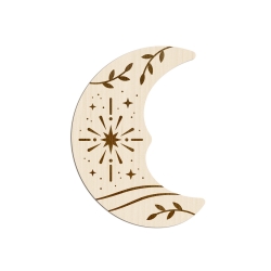 Décoration en bois lune de vie