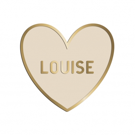 Décoration coeur en plexiglas à personnaliser, prénom chambre enfant