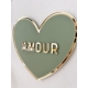 Décoration joli coeur en plexiglas sauge AMOUR