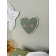 Décoration joli coeur en plexiglas sauge AMOUR