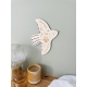 Décoration murale poétique Colombe en bois