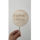 Cake topper mariage en bois rond