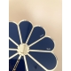 Décoration art déco fleur en plexiglas bleu nuit