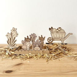 Décoration de Pâques, jardin du lapin de Pâques