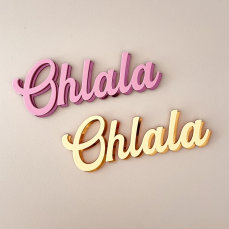 Décoration murale originale mot Ohlala plexiglas