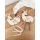 Décoration originale naissance en bois, faon à poser