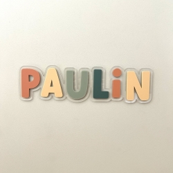 Prénom mural en plexiglas coloré, décoration chambre enfant