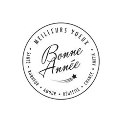 Tampon scrapbooking bonne année, meilleurs voeux