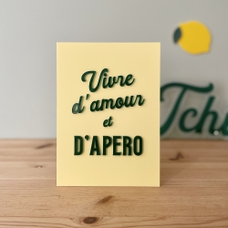 Affiche en plexiglas Vivre d'amour et d'apéro, collection Happy hour