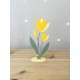 Décoration bouquet de tulipes jaunes éternel, cadeau maman