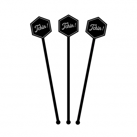 Touillette Tchin ! plexiglas gloss noir