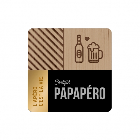 Dessous de verre Papapéro, cadeau fête des pères