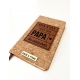 Cadeau utile papa : carnet A6 en liège personnalisé