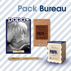 Pack bureau spécial Fête des pères, produits personnalisés